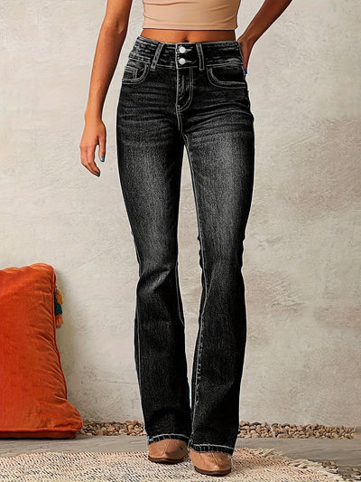Elnor™ | Højtaljede Dame Flared Jeans til Foråret