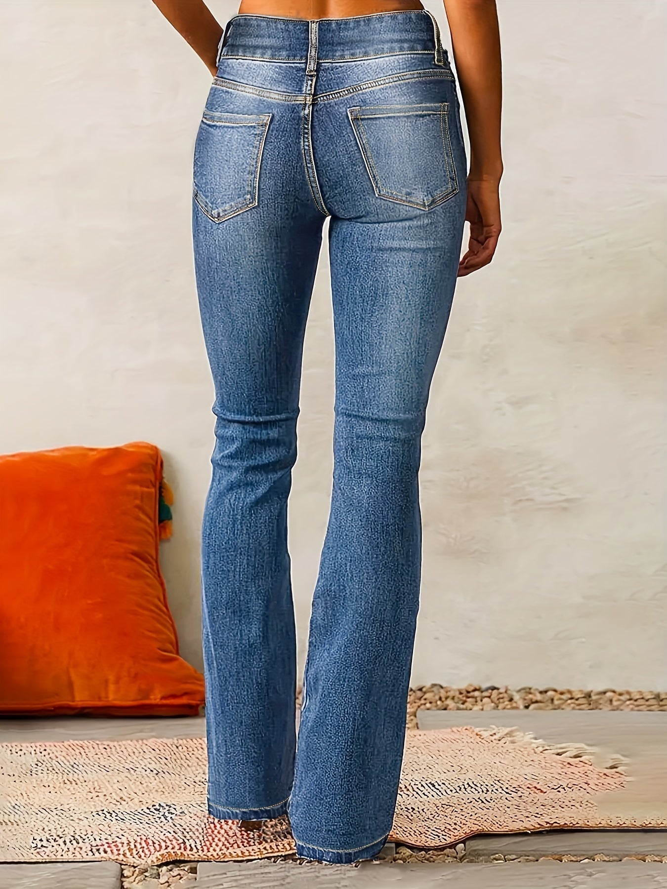 Elnor™ | Højtaljede Dame Flared Jeans til Foråret