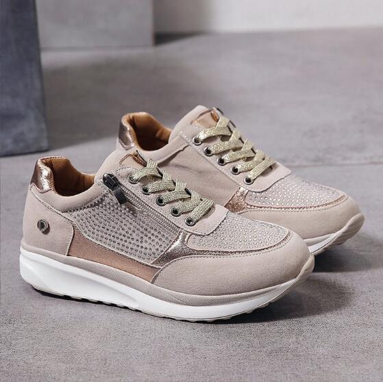Elnor™ | Smarte Metalliske Sneakers Med Lynlås