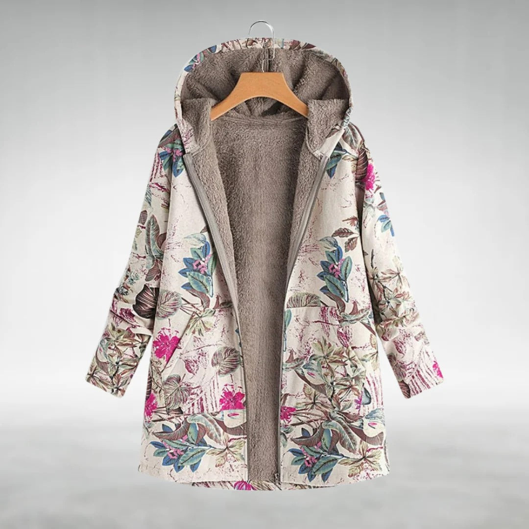 Elnor™ | Stilfuld Blomstret Fleecejakke