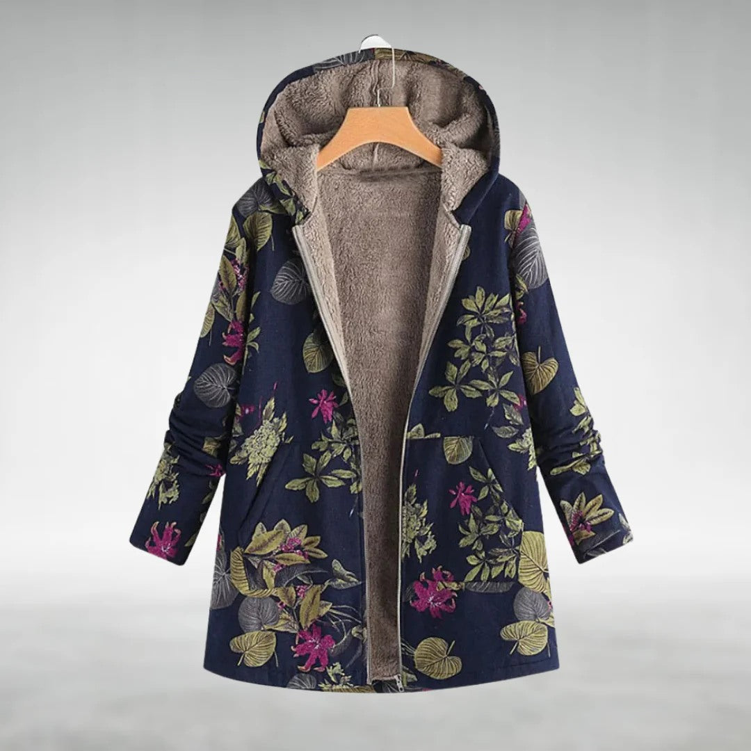 Elnor™ | Stilfuld Blomstret Fleecejakke