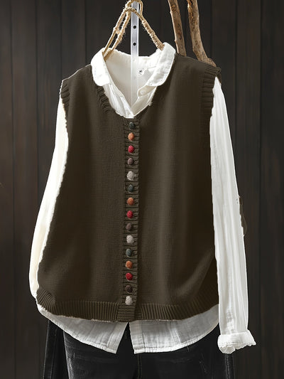 Elnor™ | Ærmeløs Strikket Vest