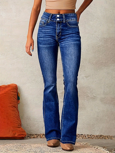 Elnor™ | Højtaljede Dame Flared Jeans til Foråret